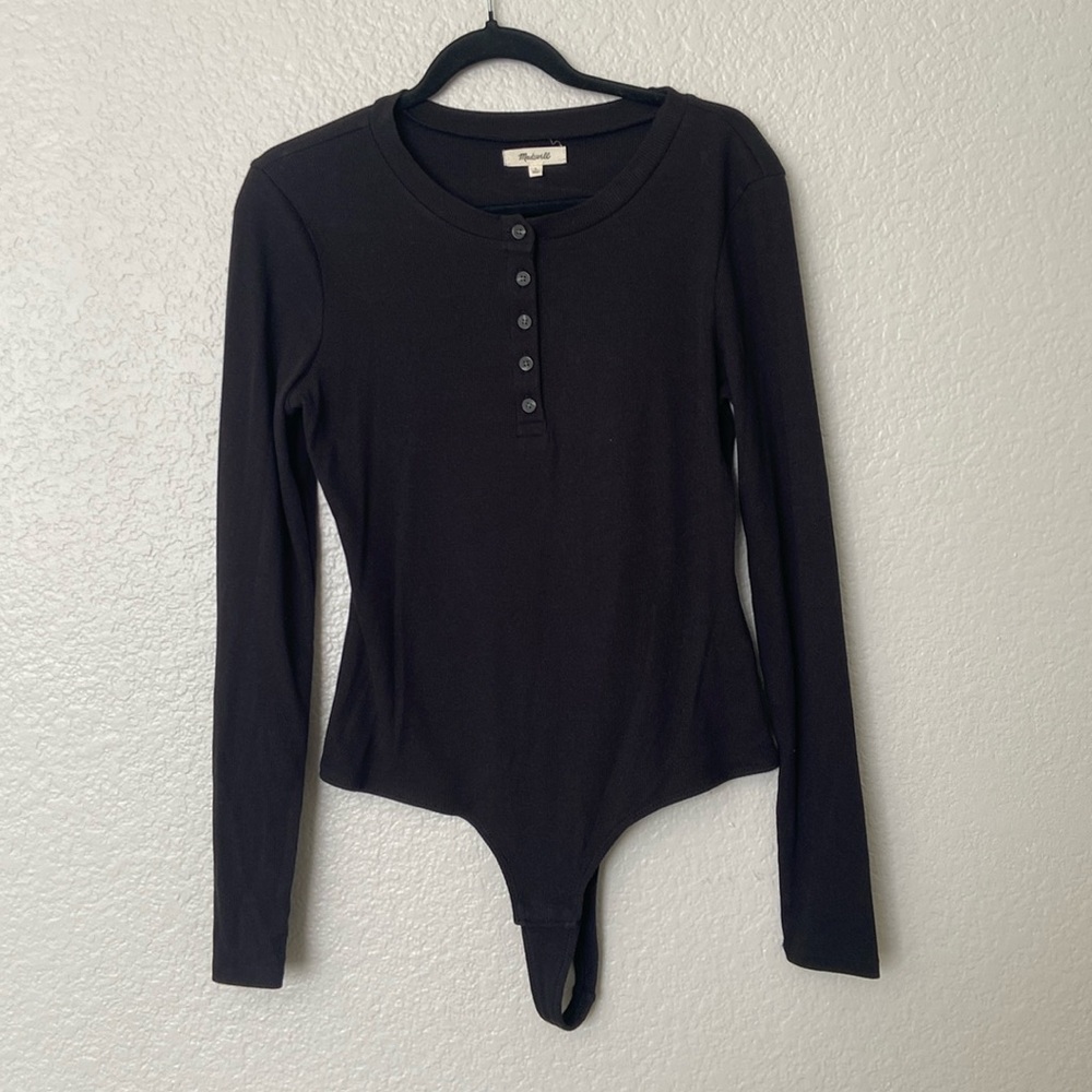 Madewell Black Long-sleeve Bodysuit